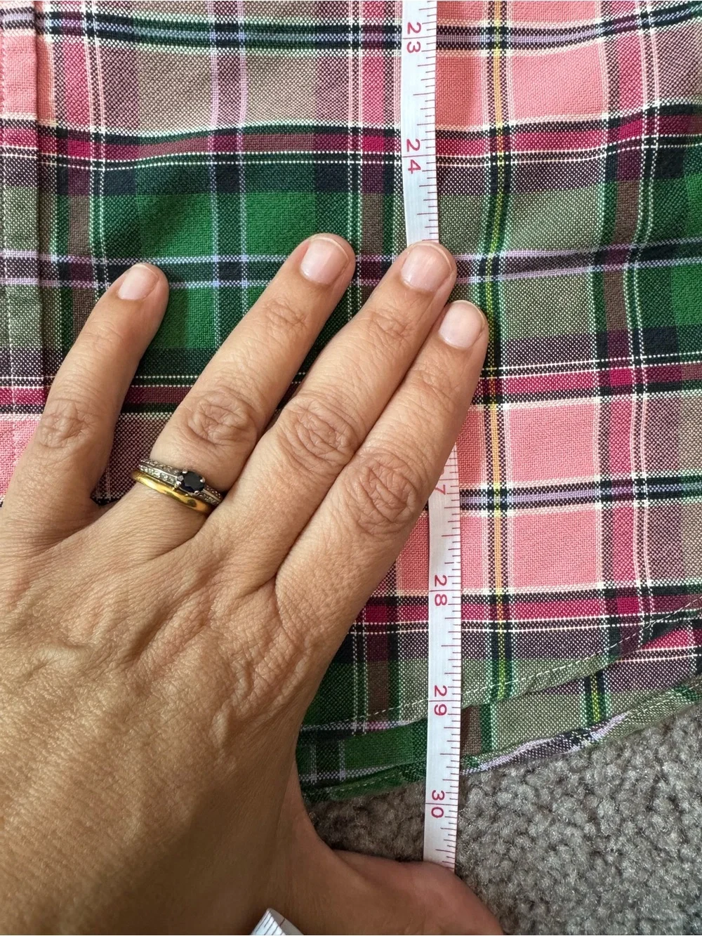 Vintage Polo by Ralph Lauren Pink & Green Plaid Button-Down Shirt - Size L